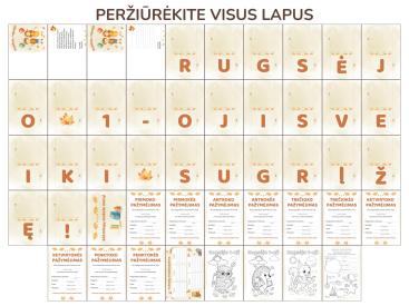 Rugsėjo 1-osios šventinis rinkinys: dekoracijos, užduotys ir spalvinimas