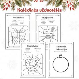 16 lapų Kalėdinių užduotėlių 