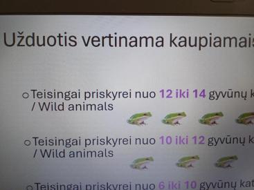 Gyvūnai: anglų kalbos, gamtos mokslų ir teatro integruotos pamokos 2 klasei