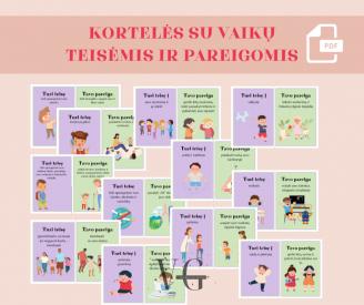 KORTELĖS SU VAIKŲ TEISĖMIS IR PAREIGOMIS