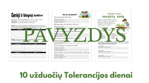 Tolerancijos dienos užduotys pradinukams