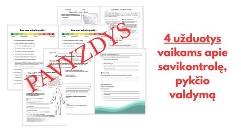 4 užduotys apie savikontrolę