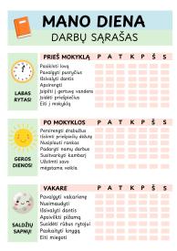 DIENOS DARBŲ SĄRAŠAS