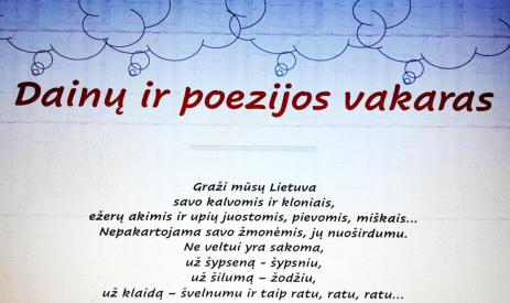 Dainų ir poezijos  vakaras