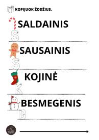 Užduočių rinkinys DINOZAURIŠKOS KALĖDOS