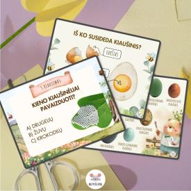 Apie kiaušinius - skaidrės, viktorina, užduotėlės