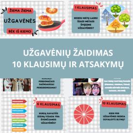 UŽGAVĖNIŲ ŽAIDIMAS 4-6 METŲ VAIKAMS