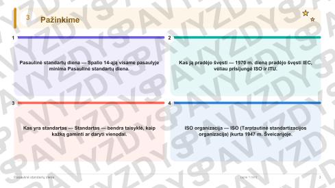 Pasaulinė standartų diena 3-4 kl.: 20 užduočių, SUP, stalo žaidimas ir QR