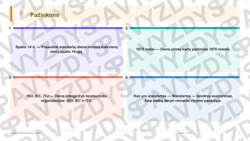 Pasaulinė standartų diena 5-6 kl.: 20 užduočių, SUP, stalo žaidimas ir QR