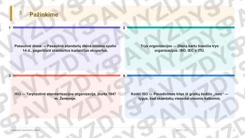 Pasaulinė standartų diena 9-10 kl.: 20 užduočių, SUP, stalo žaidimas ir QR