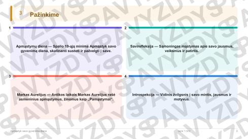 Apmąstyk savo gyvenimą diena 7-8 kl.: 20 užduočių, SUP, stalo žaidimas ir QR