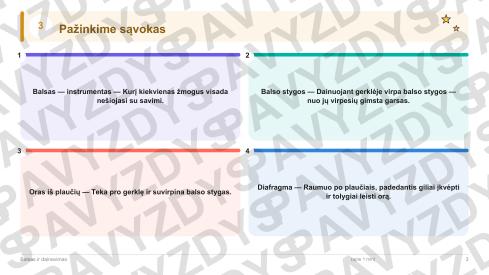 Balsas ir dainavimas 3-4 kl.: 20 užduočių, SUP, stalo žaidimas ir QR