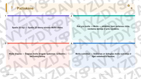 Molio diena 1-2 kl.: 20 užduočių, SUP, stalo žaidimas ir QR