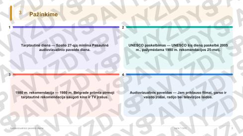 Audiovizualinio paveldo diena 7-8 kl.: 20 užduočių, SUP, stalo žaidimas ir QR