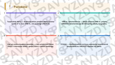 Audiovizualinio paveldo diena 9-10 kl.: 20 užduočių, SUP, stalo žaidimas ir QR