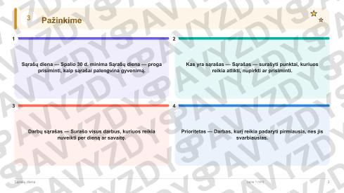 Sąrašų diena 3-4 kl.: 20 užduočių, SUP, stalo žaidimas ir QR