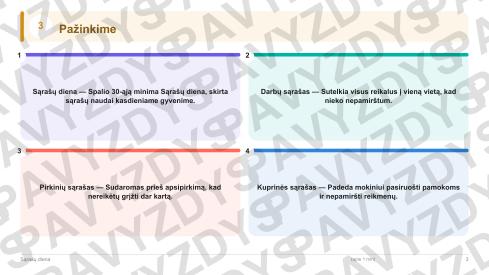 Sąrašų diena 7-8 kl.: 20 užduočių, SUP, stalo žaidimas ir QR