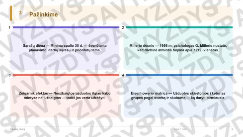 Sąrašų diena 9-10 kl.: 20 užduočių, SUP, stalo žaidimas ir QR