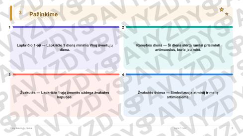 Visų šventųjų diena 1-2 kl.: 20 užduočių, SUP, stalo žaidimas ir QR