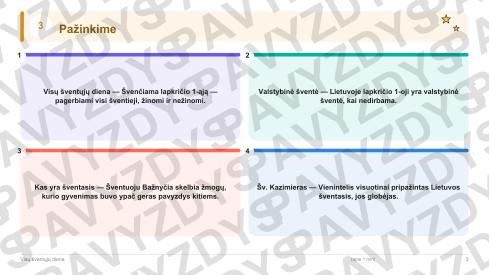 Visų šventųjų diena 3-4 kl.: 20 užduočių, SUP, stalo žaidimas ir QR