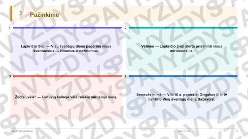 Visų šventųjų diena 7-8 kl.: 20 užduočių, SUP, stalo žaidimas ir QR