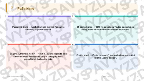 Cunamių supratimo diena 7-8 kl.: 20 užduočių, SUP, stalo žaidimas ir QR