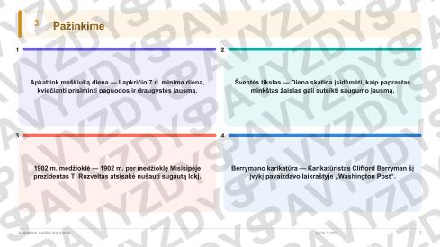 Apkabink meškiuką diena 9-10 kl.: 20 užduočių, SUP, stalo žaidimas ir QR