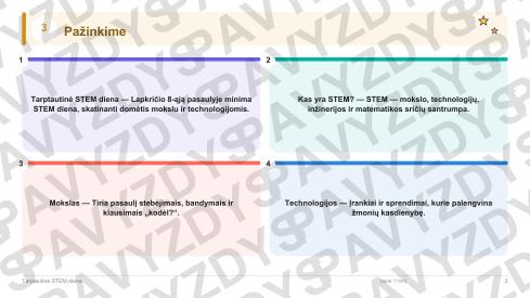 Tarptautinė STEM diena 3-4 kl.: 20 užduočių, SUP, stalo žaidimas ir QR