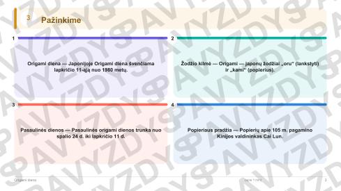 Origami diena 7-8 kl.: 20 užduočių, SUP, stalo žaidimas ir QR