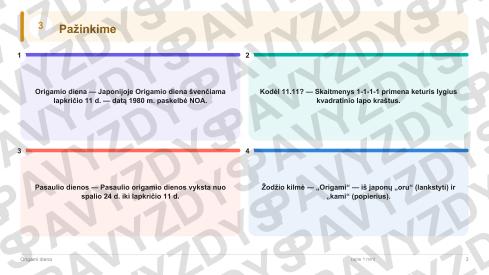 Origami diena 9-10 kl.: 20 užduočių, SUP, stalo žaidimas ir QR