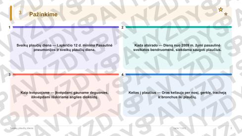 Sveikų plaučių diena 3-4 kl.: 20 užduočių, SUP, stalo žaidimas ir QR