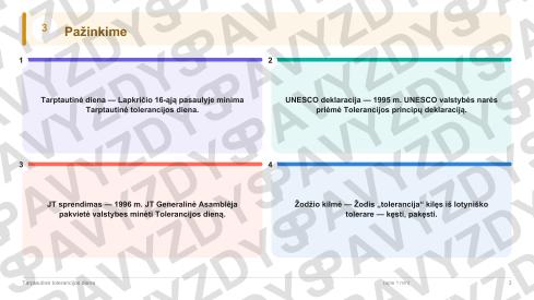 Tarptautinė tolerancijos diena 7-8 kl.: 20 užduočių, SUP, stalo žaidimas ir QR