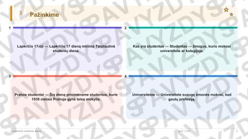 Tarptautinė studentų diena 1-2 kl.: 20 užduočių, SUP, stalo žaidimas ir QR