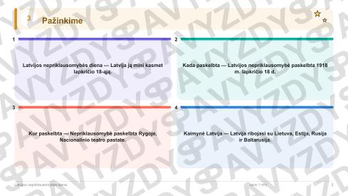 Latvijos nepriklausomybės diena 3-4 kl.: 20 užduočių, SUP, stalo žaidimas ir QR