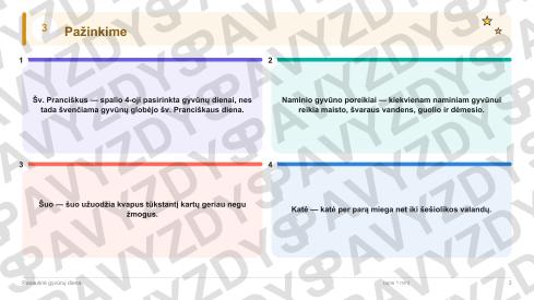 Pasaulinė gyvūnų diena 3-4 kl.: 20 užduočių, SUP, stalo žaidimas ir QR