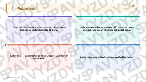 Pasisveikinimo diena 1-2 kl.: 20 užduočių, SUP, stalo žaidimas ir QR