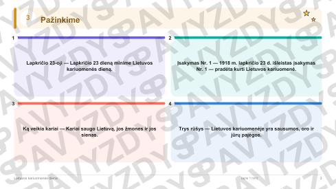 Lietuvos kariuomenės diena 1-2 kl.: 20 užduočių, SUP, stalo žaidimas ir QR
