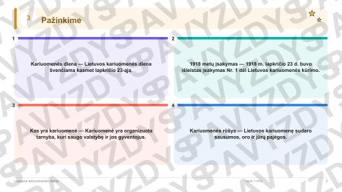 Lietuvos kariuomenės diena 3-4 kl.: 20 užduočių, SUP, stalo žaidimas ir QR