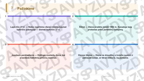 Nieko nepirkimo diena 5-6 kl.: 20 užduočių, SUP, stalo žaidimas ir QR