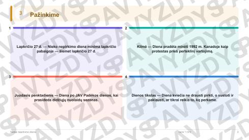 Nieko nepirkimo diena 9-10 kl.: 20 užduočių, SUP, stalo žaidimas ir QR
