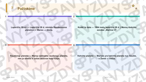 Marso diena 1-2 kl.: 20 užduočių, SUP, stalo žaidimas ir QR