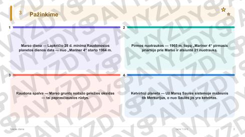 Marso diena 3-4 kl.: 20 užduočių, SUP, stalo žaidimas ir QR