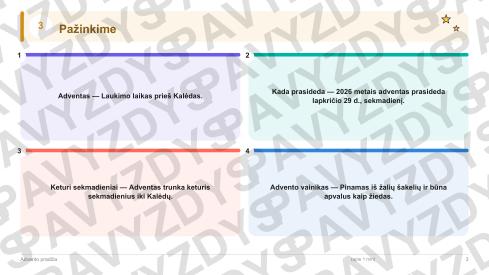 Advento pradžia 1-2 kl.: 20 užduočių, SUP, stalo žaidimas ir QR