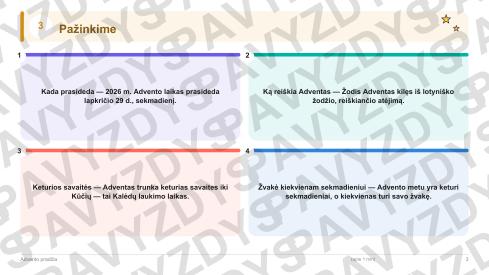 Advento pradžia 3-4 kl.: 20 užduočių, SUP, stalo žaidimas ir QR