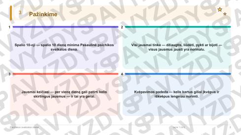 Psichikos sveikatos diena 1-2 kl.: 20 užduočių, SUP, stalo žaidimas ir QR