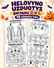 Helovyno užduotys garsams R-L