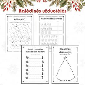 16 lapų Kalėdinių užduotėlių 