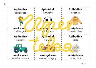 Upės teka Žodyno turtinimui kortelės