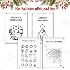 16 lapų Kalėdinių užduotėlių 