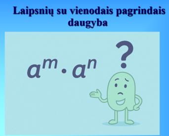 Laipsnių su vienodais pagrindais daugyba